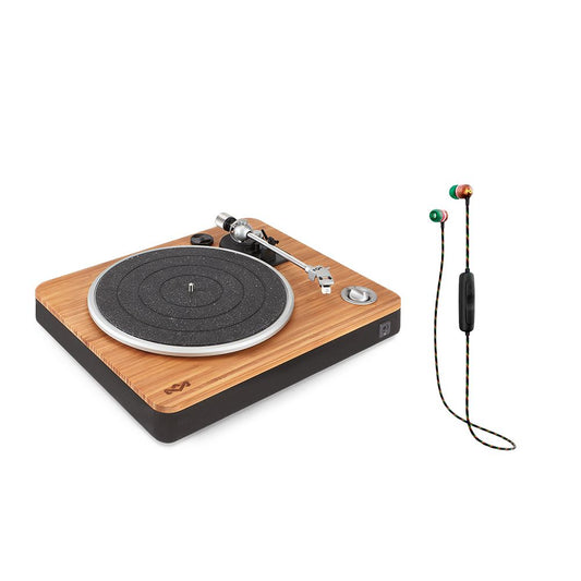 Combo Tornamesa Stir it Up turntable + Audífonos Bluetooth Smile Jamaica 2 Rasta HOM