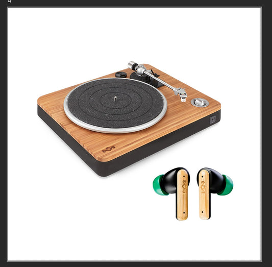Combo Tornamesa Stir it Up turntable + Audífonos Bluetooth Little Bird HOM