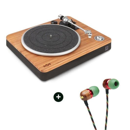 Tornamesa House of Marley Stir it Up turntable + Regalo Audífonos Bluetooth Smile Jamaica 2 Rasta